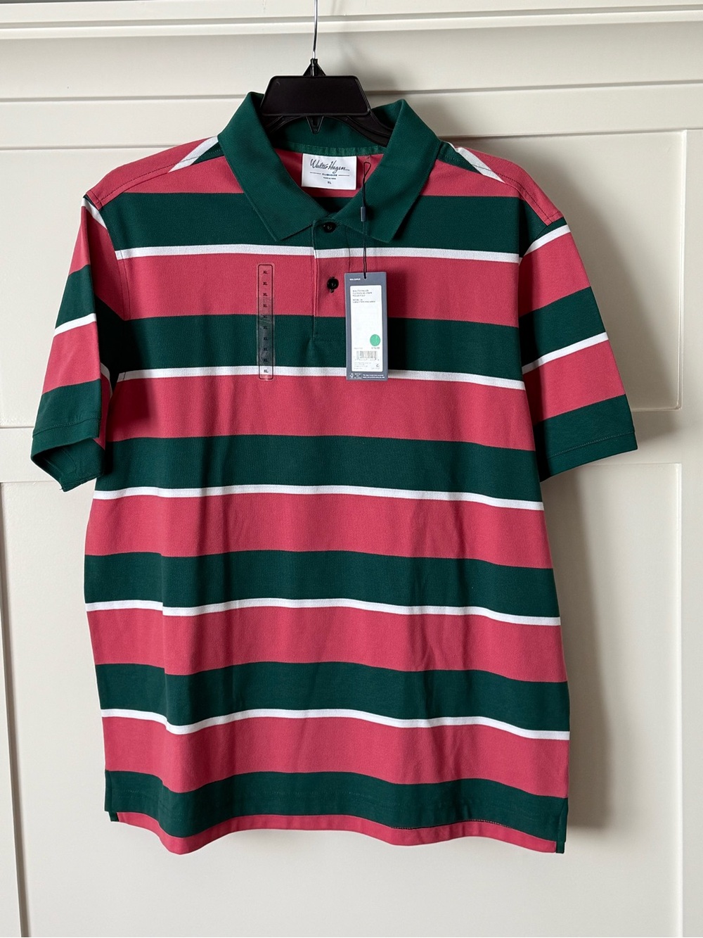 Walter Hagen Green and Pink Short Sleeve Polo XL